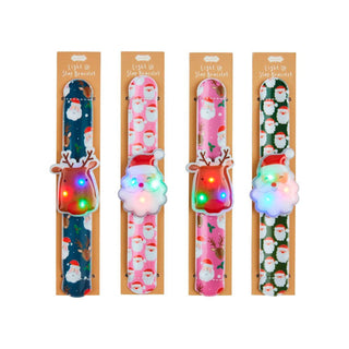 MudPie Christmas Light-Up Slap Bracelets