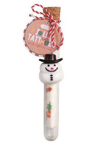 MudPie Jolly Tattoos & Light-Up Ring Set