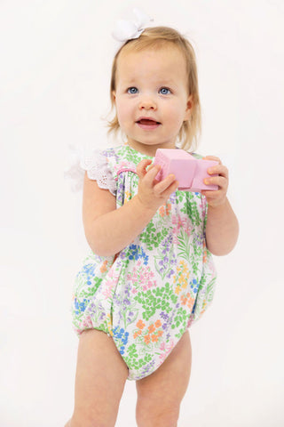 The Beaufort Bonnet Angel Sleeve Blythe Bubble- Gaston Street Garden & Hamptons Hot Pink with Worth Avenue White Eyelet