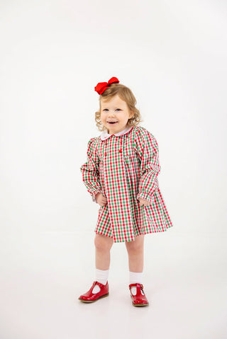 The Beaufort Bonnet Company Della Marie Dress -Richmond Red & Kiawah Kelly Green Gingham