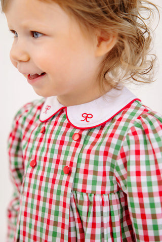 The Beaufort Bonnet Company Della Marie Dress -Richmond Red & Kiawah Kelly Green Gingham
