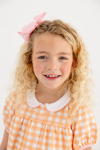 The Beaufort Bonnet Company Tabitha's Teacher's Pet Dress - Seashore Sherbet Gingham with Worth Avenue White