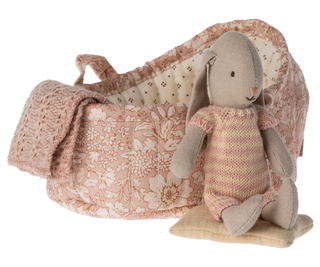 Bunny in Carry Cot, Micro - Light Rose