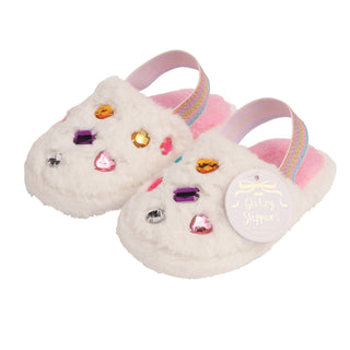 Mudpie Pie - White Glitzy Slippers