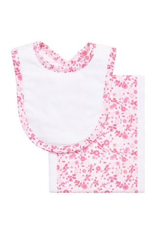 3 Marthas Drooler Bib & Burp Set - Flamingo