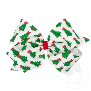 King Holiday-themed Christmas Lights Grosgrain Hair Bow