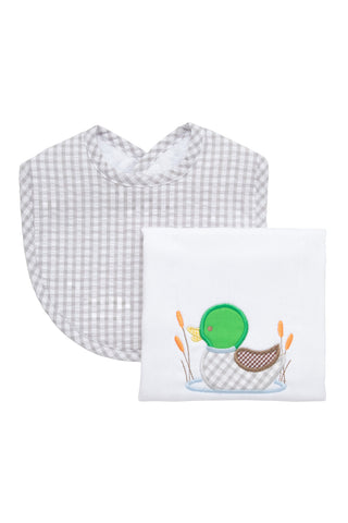 3 Marthas Basic Bib & Burp Boxed Set - Mallard