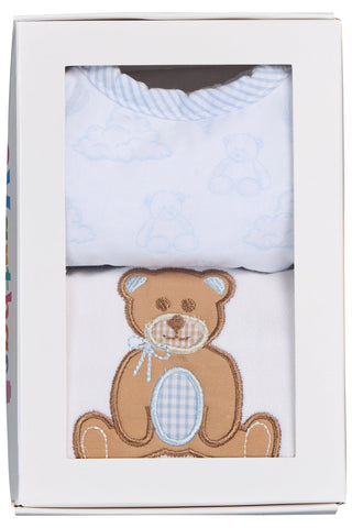 3 Marthas Basic Bib & Burp Boxed Set - Teddy Bear