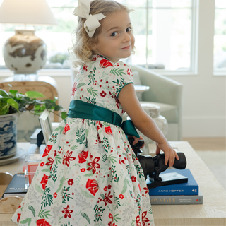 The Bailey Boys Girls Dress - Heirloom Holly with Basil