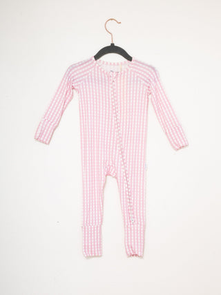 Sleep Romper - Pink Gingham