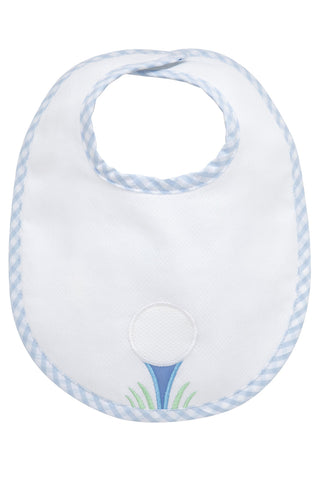 3 Marthas Applique Basic Bib - Blue Golf