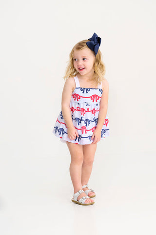 The Beaufort Bonnet Company Idabelle Bloomer Set - Brentwood Bows with Worth Avenue White