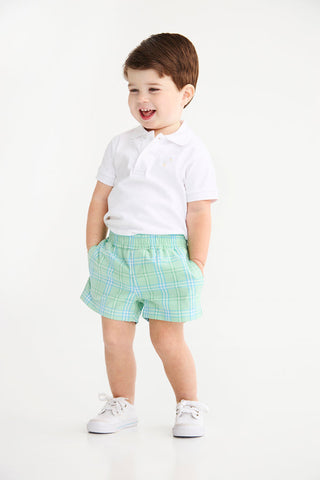 The Beaufort Bonnet Company Sheffield Shorts - Pelham Bay Plaid (Green)