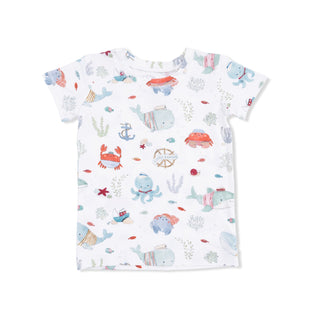 Angel Dear Short Sleeve Loungewear Set - Sailor Sea Creatures