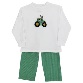 The Bailey Boys Pant Set -Yuletide Tractor