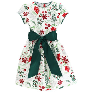 The Bailey Boys Girls Dress - Heirloom Holly with Basil