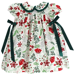 The Bailey boys Girls Float Dress - Heirloom Holly with Basil