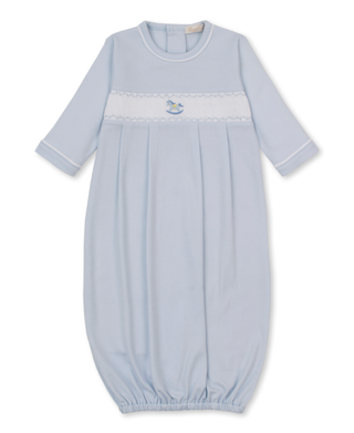 Kissy Kissy - Blue Sack w/ Hand Smocked Rocking Horse