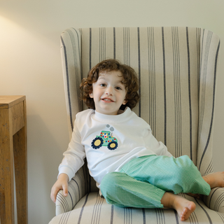 The Bailey Boys Pant Set -Yuletide Tractor