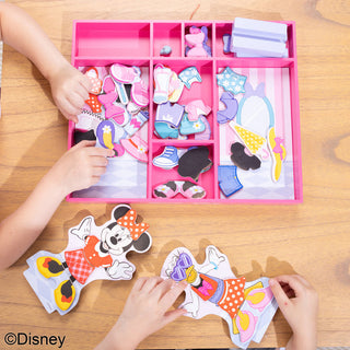 Melissa & Doug Disney Minnie & Daisy Deluxe Wooden Magnetic Dress-Up