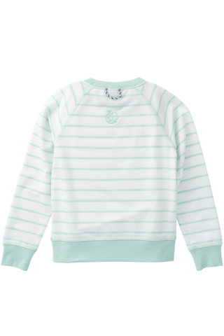 Prodoh Girls' Classic Crew Control Sweatshirt - Mint Green Stripe
