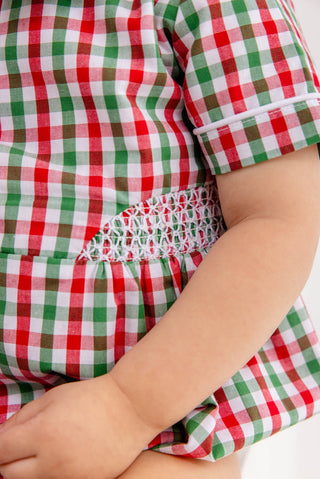 The Beaufort Bonnet Company Brentley Bubble -Richmond Red & Kiawah Kelly Green Gingham