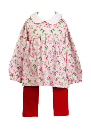 The Proper Peony Tunic Set - Zinnia Blooms