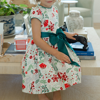 The Bailey Boys Girls Dress - Heirloom Holly with Basil