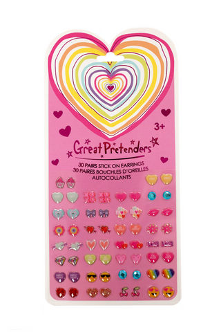 Heart Sticker Earrings- 30 pack