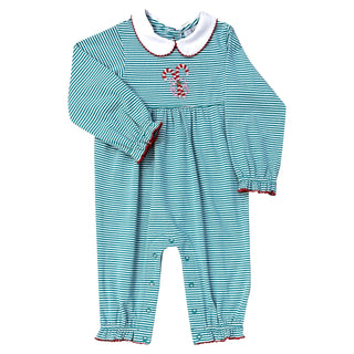 Candy Cane Applique Girl's Romper