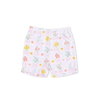 Angel Dear Loungewear Short Set - Spring Blooms Bow Trellis