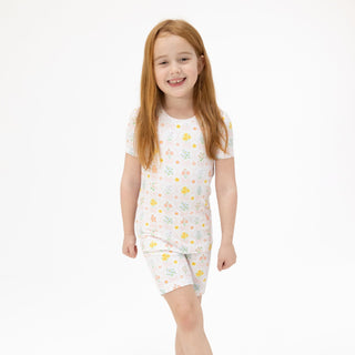 Angel Dear Loungewear Short Set - Spring Blooms Bow Trellis