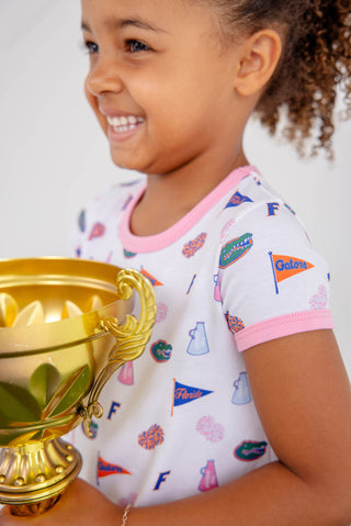 The Beaufort Bonnet Company Florida Polly Play Dress - Florida Forever with Hamptons Hot Pink