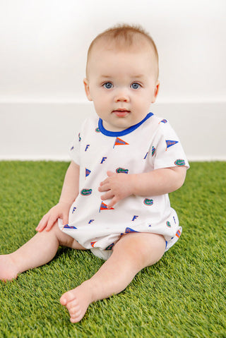 The Beaufort Bonnet Company Florida Short Sleeve Patton Play Bubble - Florida Forever with Florida Blue