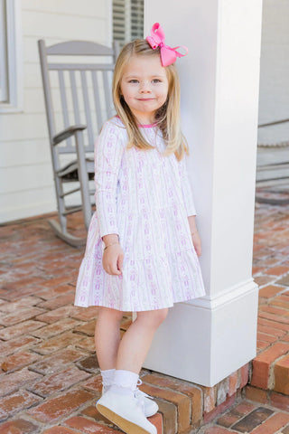 James and Lottie Tally Twirl Dress in On Pointe Knit