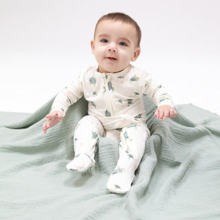 Angel Dear 2 Way Zipper Footie - Sea Turtles