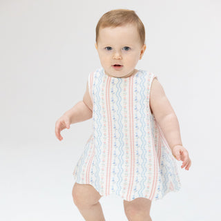 Angel Dear Scallop Back Top with Bloomer - Tulip Stripe