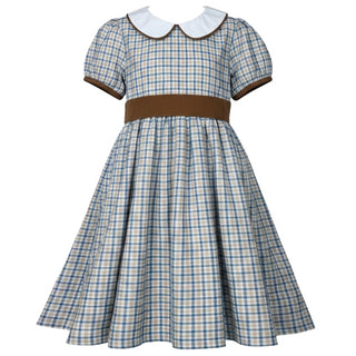 Ishtex Dress - Blue/Khaki Plaid