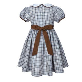 Ishtex Dress - Blue/Khaki Plaid