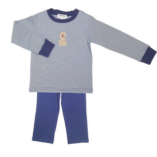 Ishtex Boys Applique Pants Set - Dog