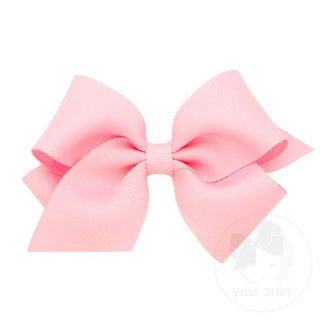 Small Classic Grosgrain Hair Bow- Light Pink