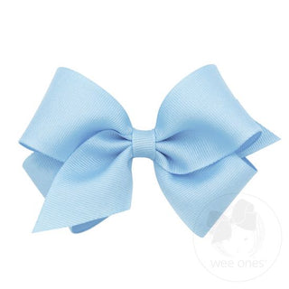 Small Classic Grosgrain Hair Bow- Millennium Blue