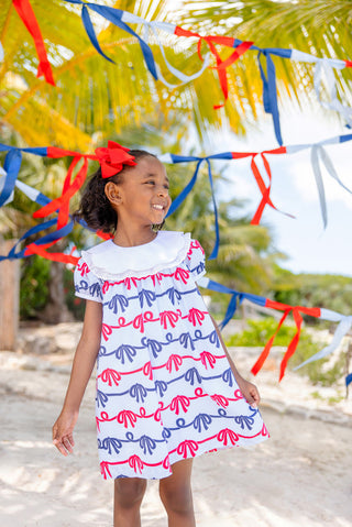 The Beaufort Bonnet Company Patsy's Party Dress - Brentwood Bows with Worth Avenue White