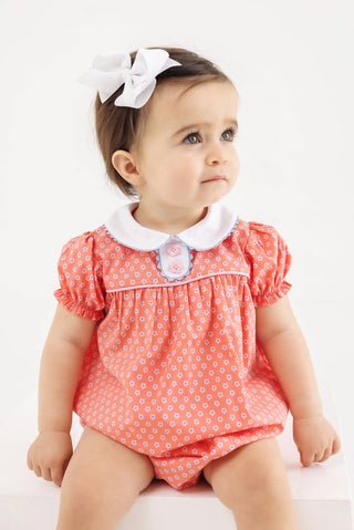 The Beaufort Bonnet Company Mary Dal Bubble - Mill Street Manor Mini Floral with Barrington Blue