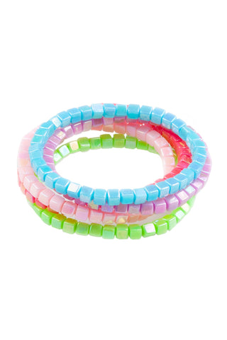 Tints Tones Rainbow Bracelet Set- 5 pack