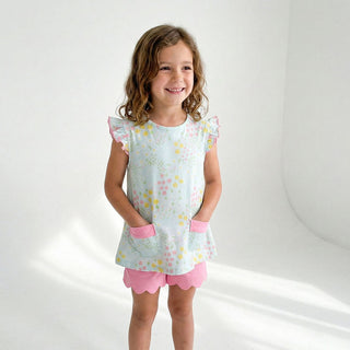 Ishtex Flower Girl's Shorts Set