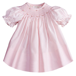 Rosalina Baby Pink Roselle Smocked Bishop