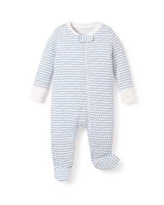 Petite Plume Baby's Pima Romper in La Mer
