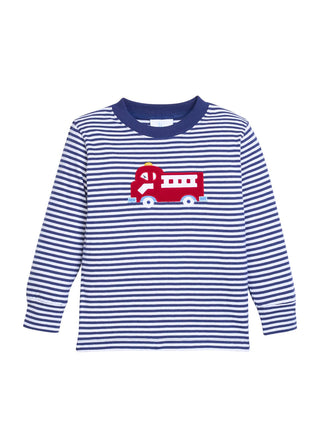 Little English - Applique T-Shirt - Fire Truck