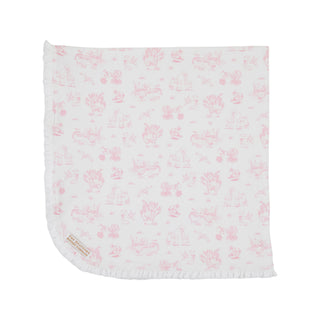 The Beaufort Bonnet Baby Buggy Blanket - Sir Propers Sweet Arrival (Hamptons Hot Pink)